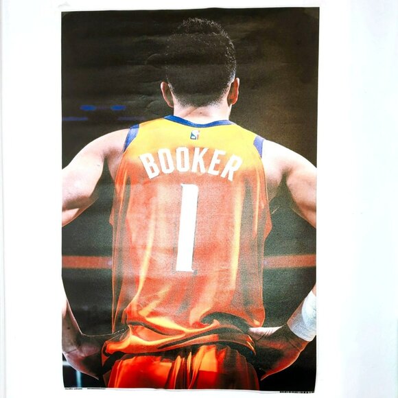 Devin Booker NBA Basketball Jersey Vinyl Poster 24x36 Phoenix Suns - Picture 1 of 5
